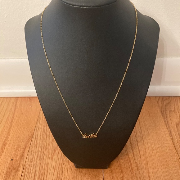 Secret Box New York Smile Letter Necklace - Picture 1 of 5